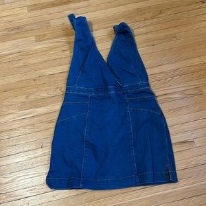 Free People denim pinafore.